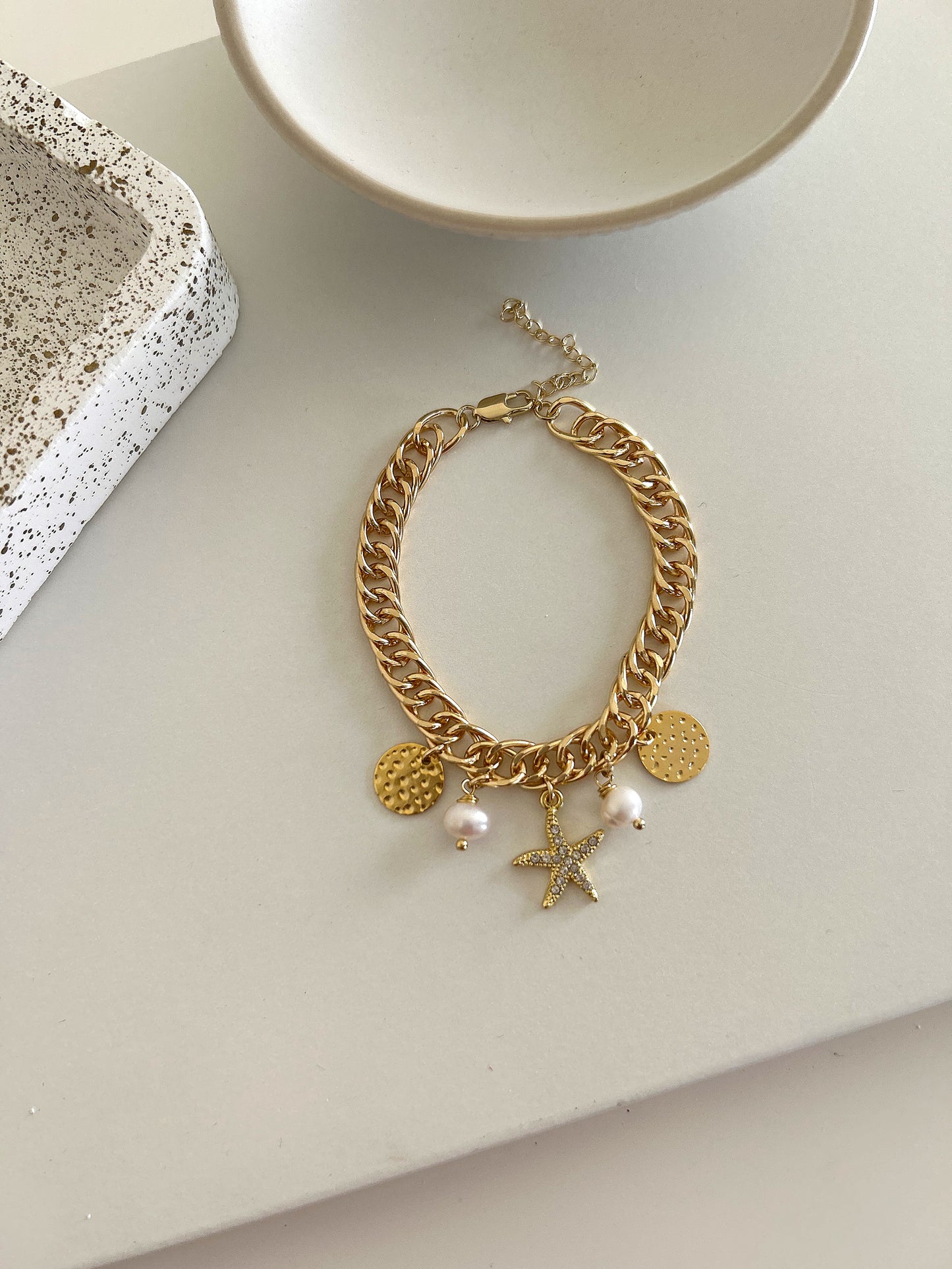 Golden charms bracelet