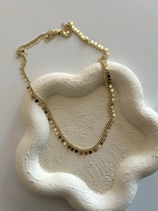 Moon golden necklace